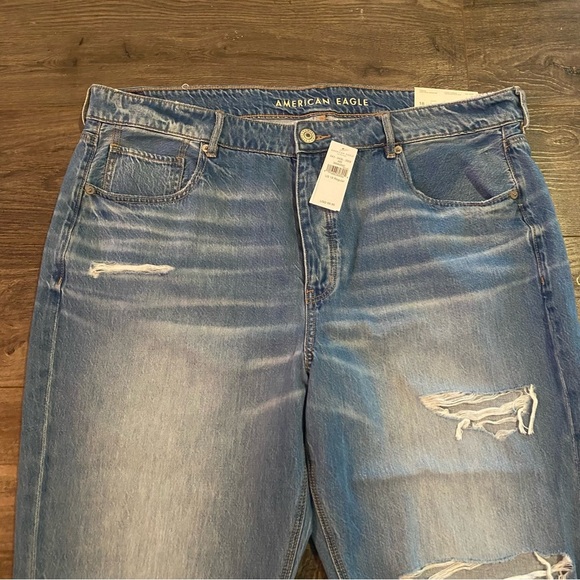 NWT American Eagle Tom Girl Jeans size 18 low rise ripped - Picture 3 of 14